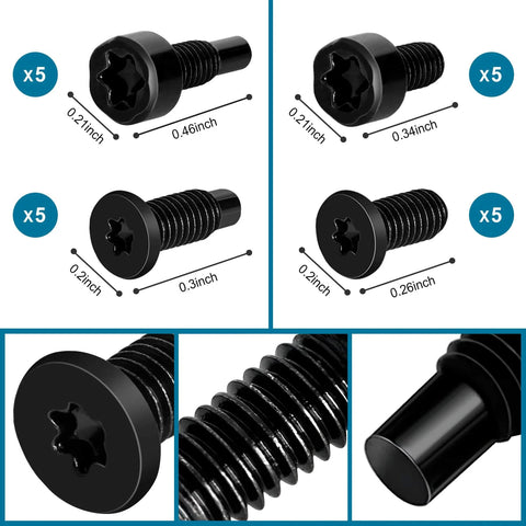 Video Doorbell Security Screw Kit 20 Pieces Torx T6 T15 With Double Ended Driver For Battery Change And Replacement Screws