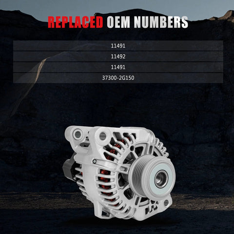 New High Output 100 Amp 12 Volt Alternator For Kia Optima 2.4L 2011 2013 And Hyundai Sonata 2.4L 2010 2013 Plug And Play