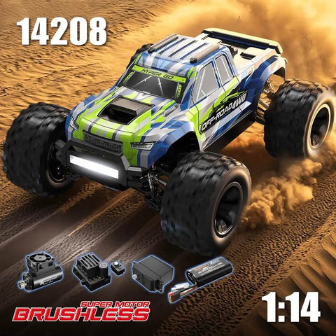 4X4 Brushless RC Truck With Waterproof 45A ESC And 2852 4400KV Motor Speed Demon 1/14 Scale Off Road Drift RC Car For Adults