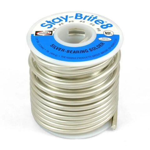 Stay-Brite Number 8 Silver Bearing Solder With Flux Complete Solder Kit SB861 And SCPF4 for electronics and home maintenance