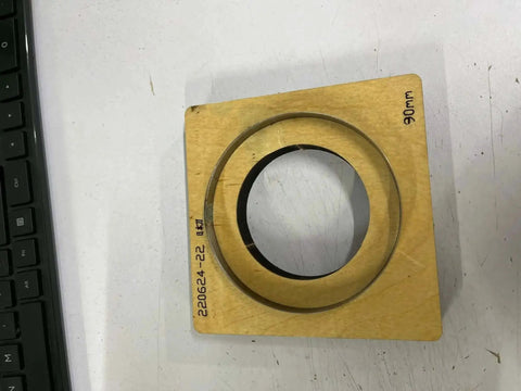 Heavy Duty Pro Grade Round Circle Cutting Mold For Leather Crafts 120mm with precision steel blade, top view on white background.