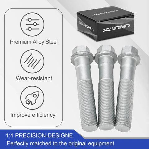 Front Wheel Hub Bearing And Mounting Bolt Kit For GM Rides And SUVs Including Silverado 1500 2500 3500 Astro Avalanche Suburban Express Tahoe Escalade Yukon Sierra 15719028 with premium alloy steel bolts shown.