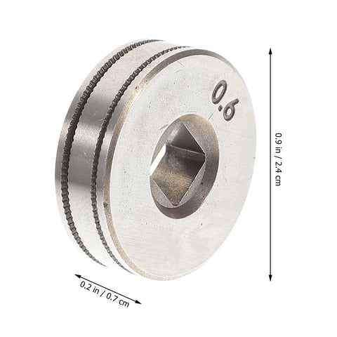 Wire feed drive roller with knurled outer groove, metal, 0.6/0.8 mm for SSJ16 wire feeder MIG welder