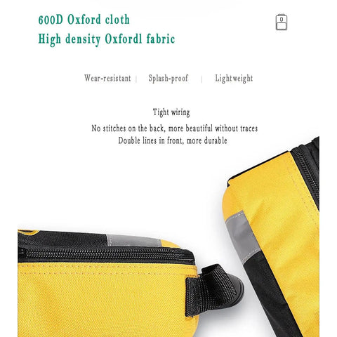 Close-up of Durable AED Defibrillator Pouch for AED120MC showing high density Oxford cloth and reflective strips
