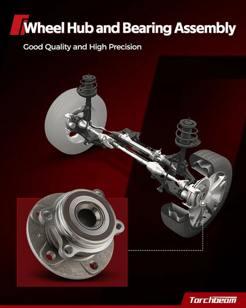 Beefed Up Front Wheel Hub Bearing Assembly With ABS Replacement For 2007 To 2013 Chevrolet Silverado 1500 And 2007 To 2013 GMC Sierra