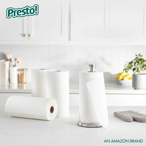 Ultra-Strong Premium Paper Towels With 158-Sheet 2-Ply Huge Roll, Flex-A-Size Design, in a kitchen setting