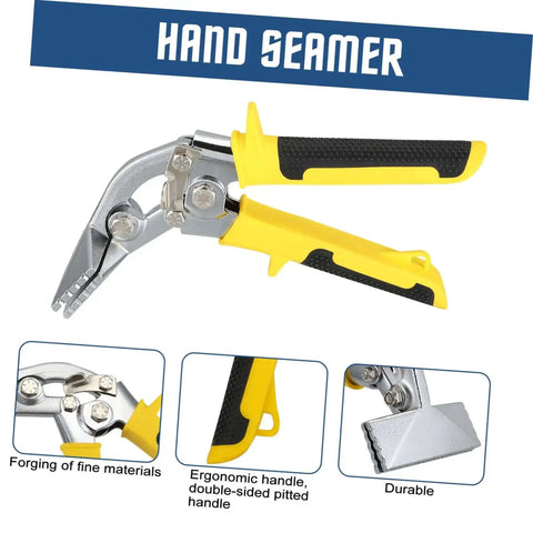 Heavy Duty Hand Seamer Tool For Bending And Flattening Metal With Durable Construction And Precise Clamping Depth