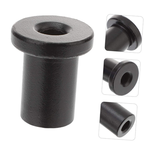 Close-up of black high-carbon steel Five Pack Barn Door Spacers Sliding Doors Track Connectors for Garage and Basement Hardware Replacement