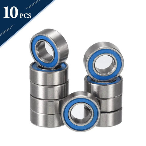 Stacked Miniature Deep Groove Ball Bearing 4x10x4mm MR104 2RS Double Rubber Sealed 10 Pack