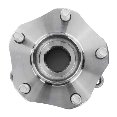 Top view of a Pair Front Wheel Bearing Hubs Assembly For Nissan Altima 2019-2023 Front Left And Right 5 Lug 4-Bolt Circle ABS Encoder Includes Two Hubs Plug N Play Ready To Install Replacement