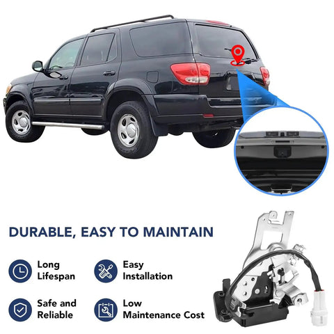 Sequoia Liftgate Lock Actuator And Trunk Latch Assembly With Cable For Toyota Sequoia 2001-2007 SR5 Limited 4.7L installation diagram