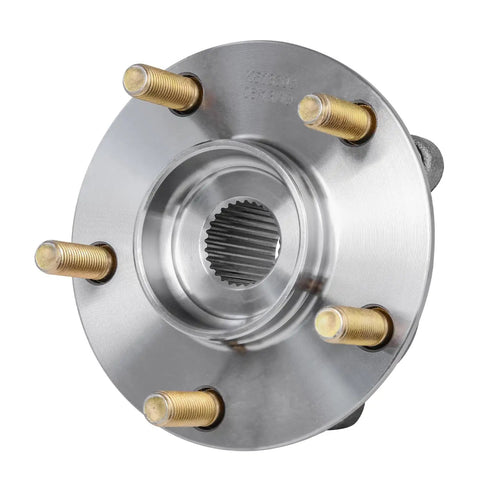 AWD 4-Piece Wheel Bearing Hub Kit For Mitsubishi Lancer 2008-2015 Front And Rear 5-Bolt Hubs With Encoder ABS Includes Driver And Passenger Sides Replacement