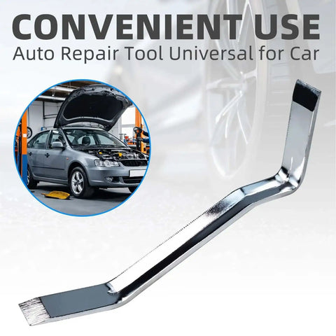 Go To Metal Offset Brake Spoon Tool For Auto Repair Built Tough Universal Brake Adjusting Tool in use with car background