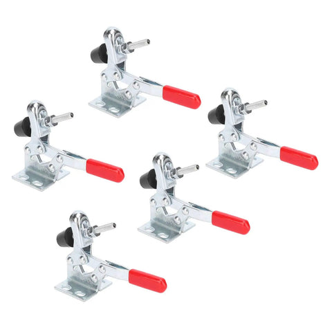5Pcs Toggle Clamp Set With Quick Release And Hold Down Capability For Vertical Fixtures Heavy Duty 30Kg Clamping Force Easy 88 Degree Handle