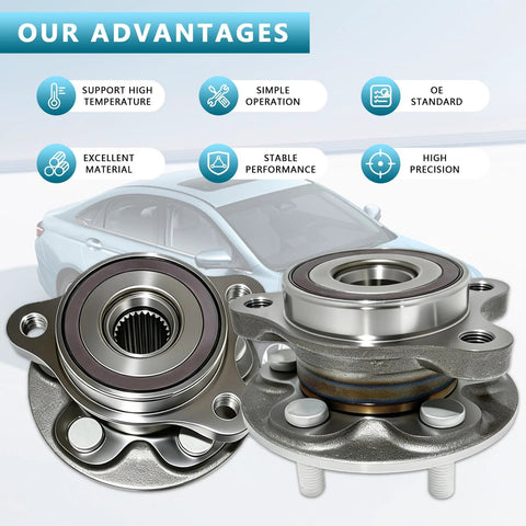 Pair Front Wheel Bearing Hub Assembly 513402 Compatible With Corolla 2019 To 2024, Prius 2016 To 2022, And Prius Prime With ABS displayed