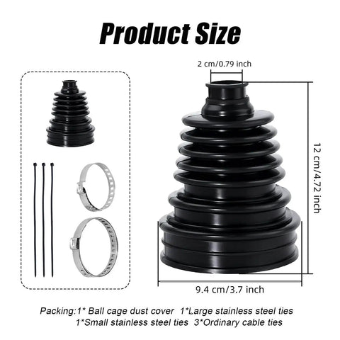 CV Boot Repair Kit For Cars With Waterproof And Dustproof Silicone Joint Boot Includes 2 Stainless Steel Clamps And 3 Cable Ties