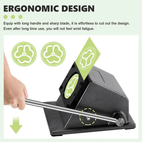 Ergonomic design of 1 Inch Button Cutter Circle Punch for scrap paper DIY projects with sturdy handle for precise button making.