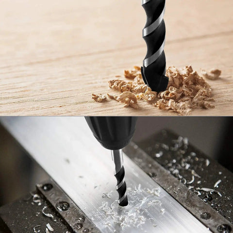 All-In-One 8 Piece Go-To Multi Material Drill Bit Set With Tungsten Carbide Tips For Tile, Concrete, Brick, Glass, Plastic And Wood - Sizes 3, 4, 5, 6, 8, 10, 14, 16 Mm drilling wood and metal.