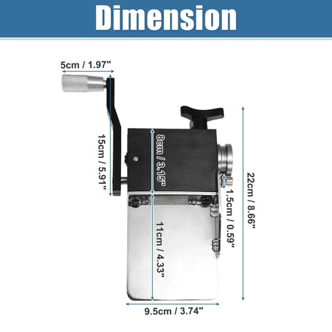 Dimensions of Bead Roller Tool Five Eighths Inch Tubing Beader for Intake and Intercooler Piping with measurements