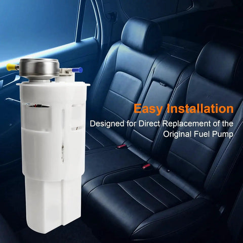 Dodge Ram Fuel Pump Assembly E7138M Replacement For 1998 To 2001 Ram 1500 3.9L 5.2L 5.9L Ram 2500 5.9L 8.0L And Ram 3500 5.9L 8.0L Plug-And-Play Easy Install And Reliable Fuel Delivery displayed inside a vehicle interior for easy installation.