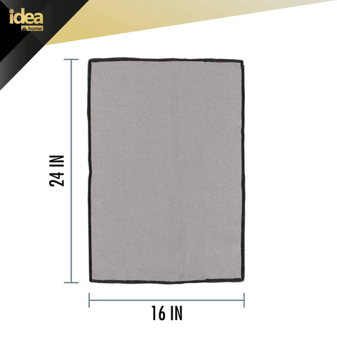 Premium Microfiber Cleaning Cloth 16x24 Ultra Absorbent Streak Free Pack of 2, front view showing dimensions