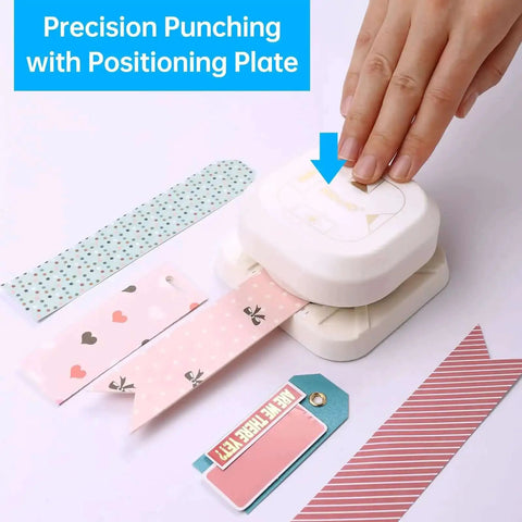 4 In 1 Paper Corner Trimmer With Oval Fish Eye Dovetail And Diagonal Angle Puncher used for crafting tags and cards