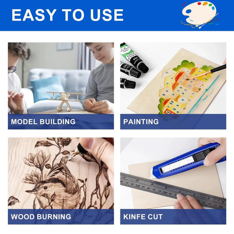 Four ways to use Three Pack Basswood Sheets Twelve By Twelve Inch One Eighth Thick Three Millimeter Unfinished Wood.