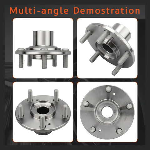 Front Wheel Hub Assembly Driver and Passenger Sides for Honda Accord 2008 2012 Accord Crosstour 2010 2011 Crosstour 2012 2015 Acura TSX 2009 2014 OE Replacement Wheel Bearing Hub Kit Easy Install shown from multiple angles