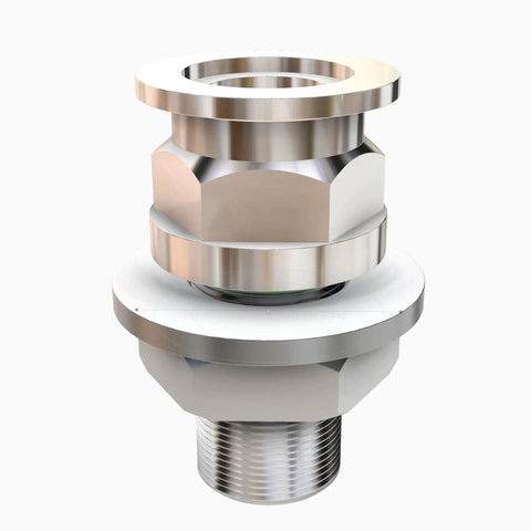 1 Inch Baseplate Feedthrough Bulkhead To KF25 Flange Adapter For Vacuum Chamber Wall With Flat Smooth Opening Fits 1 Inch Internal Diameter Hole