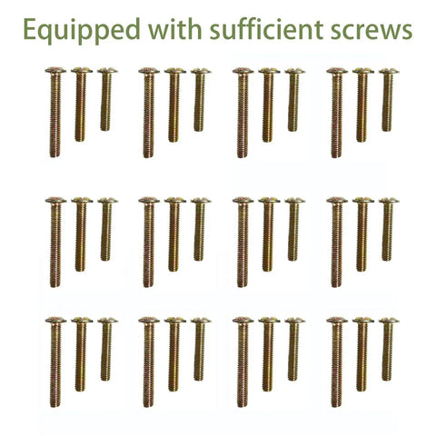 Set of screws included with 8 Piece Antique Bronze Ceramic Dresser Handles Set For Cabinets And Drawers, Vintage White Ceramic Knobs And Pulls