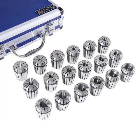 ER32 Collet Set From 3Mm To 20Mm By 1Mm Increments 18 Piece Set In Pro Grade Durable Aluminum Box Precision Ground For CNC Milling
