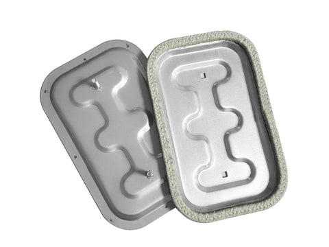 Pair of duct access doors, 10x6 inches, metal with gasket for high temp grease ducts