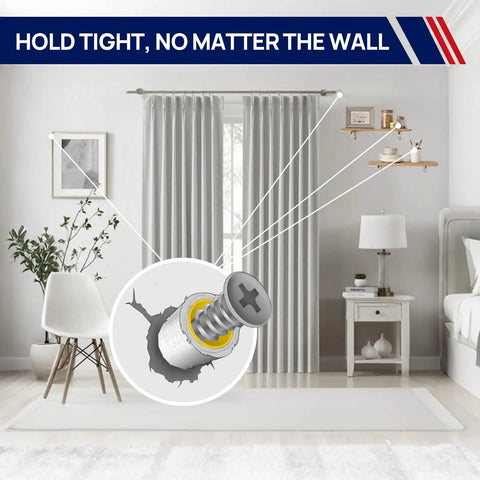 Fast Fix For Loose Drywall Anchors Without Filling Or Redrilling This Complete Repair Kit includes image of secure anchor in wall