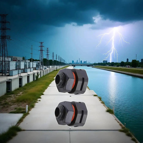 Dual Port IP68 Industrial Breather Vent With M12x1.5 Thread Pressure Equalization Valve for electrical cabinets outdoors