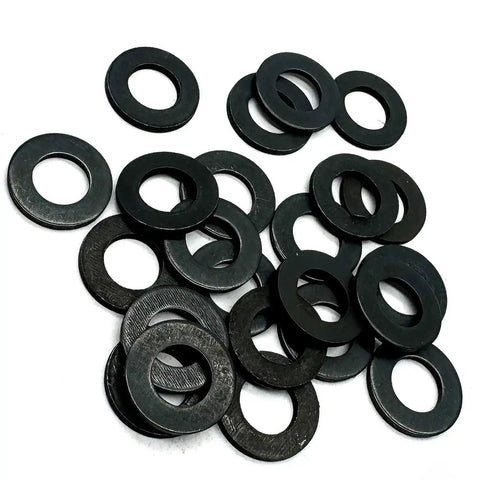 M8 flat washers from the 100 Piece Steel Fasteners Kit With 50 M8 Flat Washers And 50 M8 Split Lock Washers Black Oxide Finish Metric Hardware