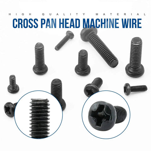 650 Piece Laptop Screw Kit For Replacement And Repair With Miniature Screws In M1.4 M1.7 M2 M2.5 And M3 Sizes Pan Head Phillips Fasteners