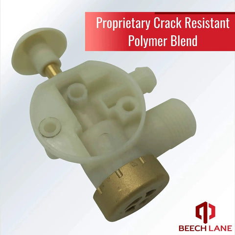 Upgraded RV Toilet Water Valve for Dometic Sealand EcoVac Vacuflush Pedal Flush Toilets Beech Lane Brass End Cap Valve