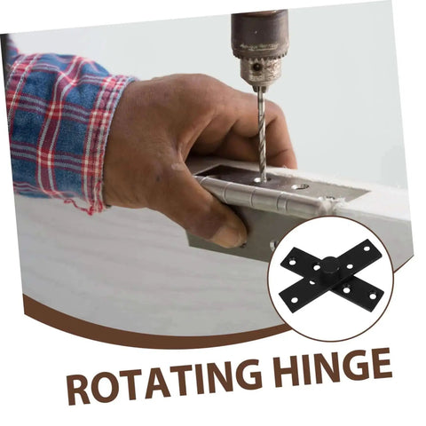 Drilling installation of heavy duty stainless steel pivot hinge for hidden secret doors, black invisible door hardware.
