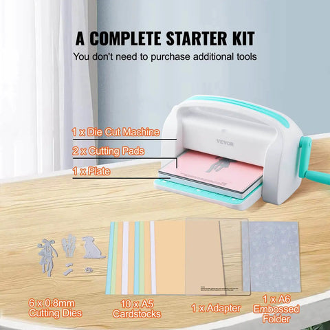 All In One Die Cutting And Embossing Machine For Scrapbooking And Card Making 9 Inch A4 Opening Manual Starter Kit with tools