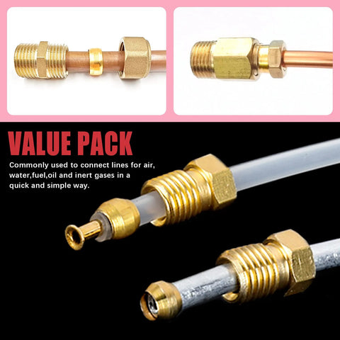 Hilitchi brass compression sleeves and ferrules kit for 4–16 mm copper tubes, metric, 220 pcs