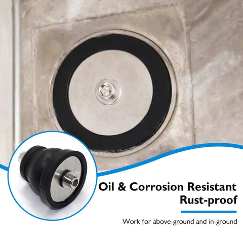 Expandable Mechanical Seal Cleanout Pipe Plug with rubber expansion scupper plugs and removable stainless steel Allen wrench handle.