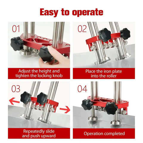Step-by-step guide for using Dual Station Sheet Metal Roller And Bender For 0 To 100 Degree Bend Range With Anti Scratch Painted Surface