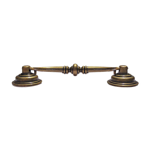 Six Pack Shabby Chic Drawer Pulls Antique Bronze Zinc Alloy Kitchen Cabinet Drop Bail Handles, 4.5 Inch Overall Length