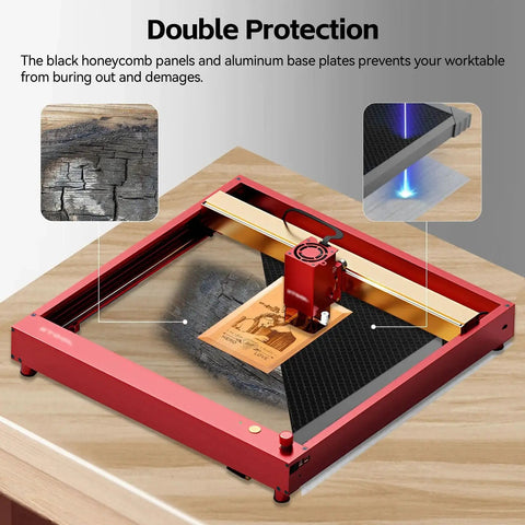 Honeycomb Laser Bed 500x500mm For XTool D1 D1 Pro S9 S10 S30 Pro And RAY5 Engravers With Beefed Up Heat Dissipation Aluminum Plate Desk Guard