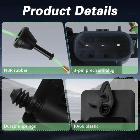 Fuel Door Actuator Assembly For Honda Civic 2016 2017 2018 2019 2020 2021, details of NBR rubber, precision plug, durable springs, PA66 plastic
