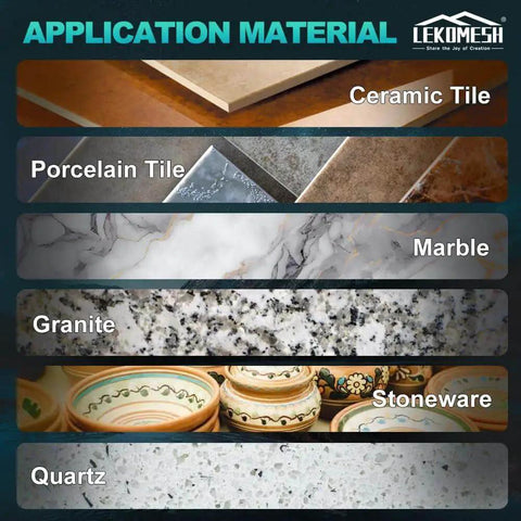 Tile Hole Saw Kit For Porcelain And Ceramic Tiles With Diamond Bits Pro Grade 13 Piece Set LEKOMESH application materials