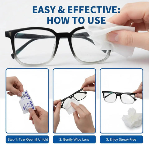 How to use Wrapped Lens Wipes For AntiReflective Coatings And SmudgeFree Clarity On The Go with cleaning steps.