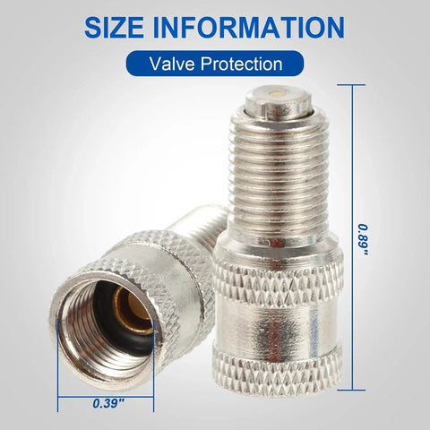 Double Seal Brass Tire Valve Cap With Dual High Temp Seals For High Pressure Car Truck RV Bus Tires Nickel Plated Durability, size dimensions shown
