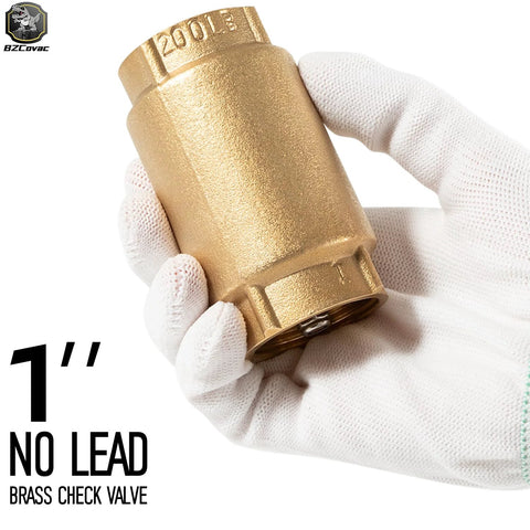 1 in. no-lead brass check valve with backflow preventer, CVNL100 700 Series, universal one-way, 1 in. FNPT x 1 in. FNPT