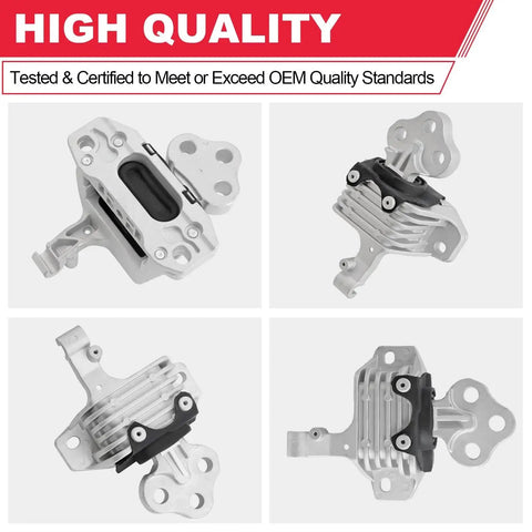 Heavy Duty Engine Mount Bracket Kit With Transmission Mounts For 2.4L Engines Direct Fit Replacement 2015 2017 Chrysler 200 And 2014 2021 Jeep Cherokee Reduces Noise And Vibration For Smoother Idle And Shifts Replaces 68192831AF 68418876AB 68157441AD four-piece set